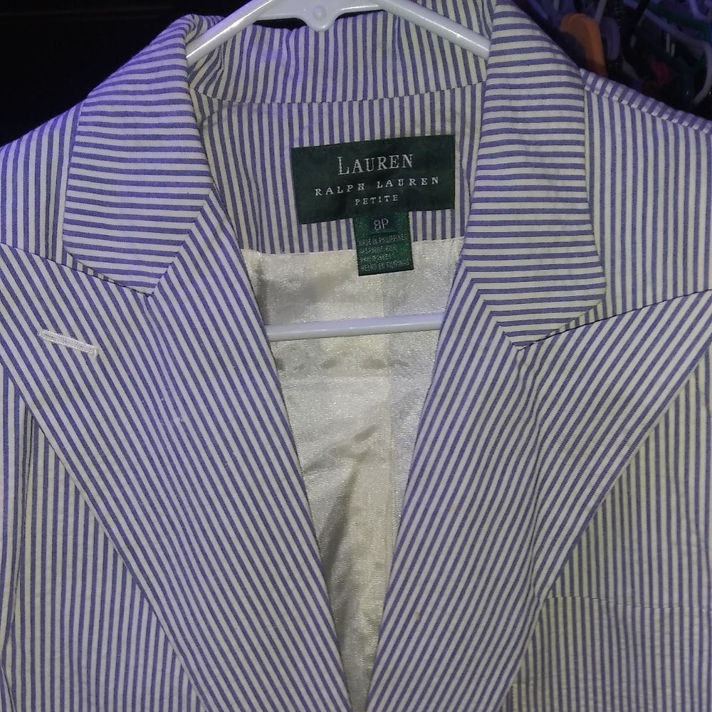 Ralph Lauren women's petite seersucker suit